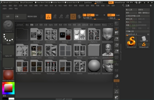 ZBrush 3D数字雕刻软件2026.2.1 绿色版-渡漳网