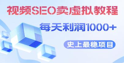 《视频SEO出售虚拟产品》每天稳定2-5单 利润1000+-渡漳网