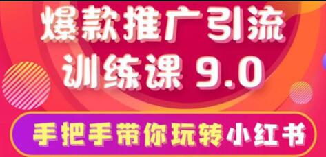 小红书怎么推广，小红书爆款推广引流训练课9.0，带你一部手机即可月赚万元-渡漳网