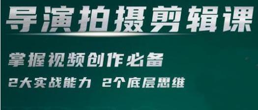 短视频学院《导演拍摄剪辑核心课》掌握视频创作必备的2大实战能力与底层思维-渡漳网
