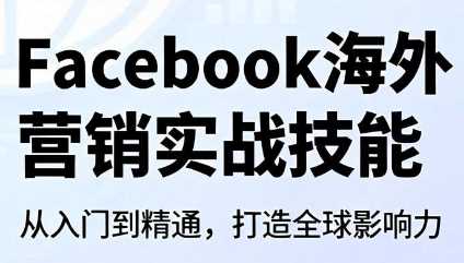Facebook海外营销实战技能-渡漳网