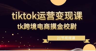 《tiktok运营变现课》tk跨境电商摸金校尉-渡漳网