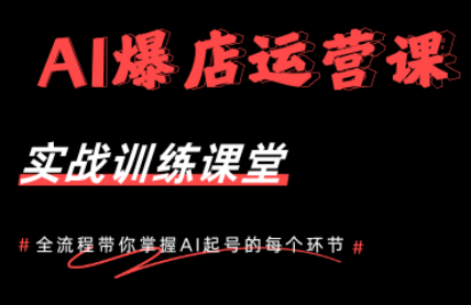 AI爆店运营实战训练课-渡漳网