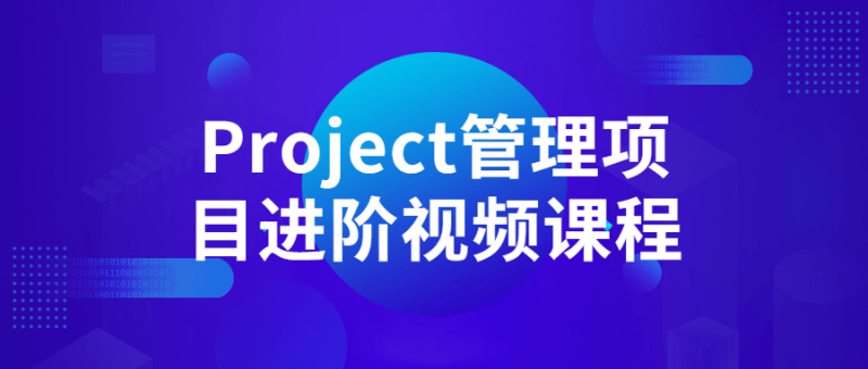 Project管理项目进阶视频课程-渡漳网