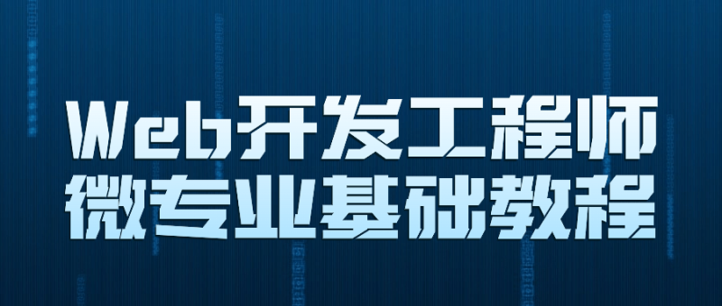 Web开发工程师微专业基础教程-渡漳网