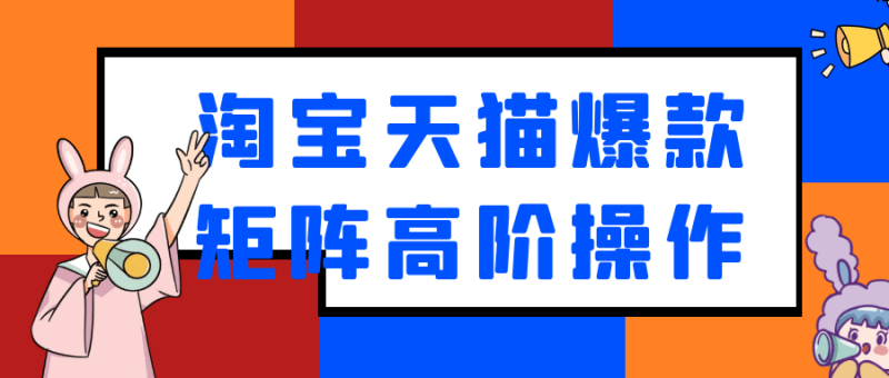淘宝天猫爆款矩阵高阶操作-渡漳网