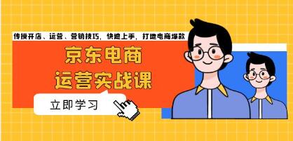 京东电商运营实战课，传授开店、运营、营销技巧，快速上手，打造电商爆款-渡漳网