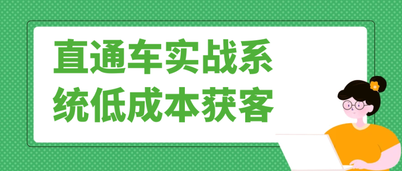 直通车实战系统低成本获客-渡漳网
