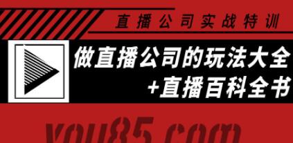 老陈《直播公司实战特训》做直播公司的玩法大全+直播百科全书-渡漳网