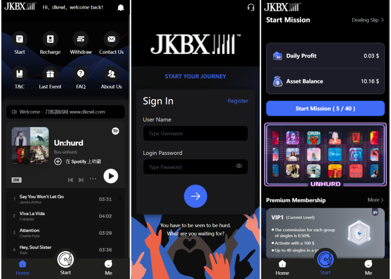JKBX海外音乐抢单系统源码 Thinkphp框架 附教程-渡漳网