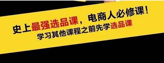 逐鹿《电商蓝海高利润选品课》选择好的产品,就意味着一年轻松几百万的利润-渡漳网
