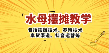 《水母摆摊教学》包括摆摊技术、养殖技术、拿货渠道、抖音运营等-渡漳网