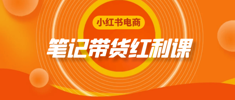 小红书电商笔记带货红利课-渡漳网