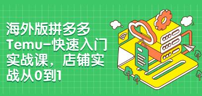 《海外版拼多多Temu快速入门实战课》店铺实战从0到1-渡漳网