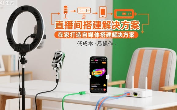 直播间搭建解决方案,在家打造自媒体搭建解决方案-渡漳网