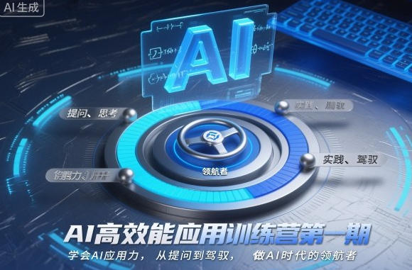 AI高效能应用训练营第一期，学会AI应用力，从提问到驾驭-渡漳网