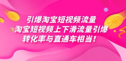 《引爆淘宝短视频流量》每天免费获取大几万高转化-渡漳网