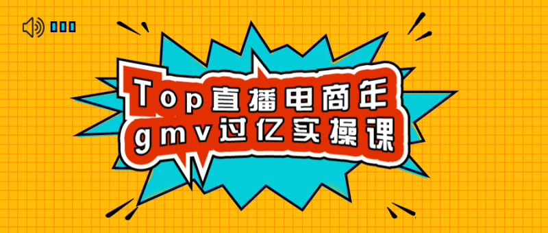 Top直播电商年gmv过亿实操课-渡漳网