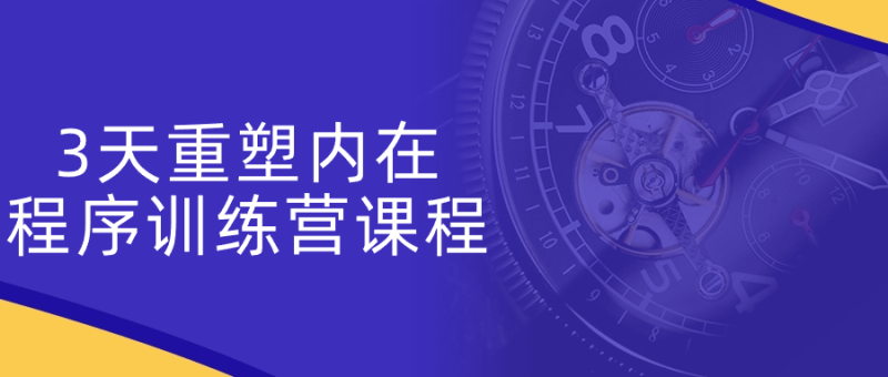 3天重塑内在程序训练营课程-渡漳网