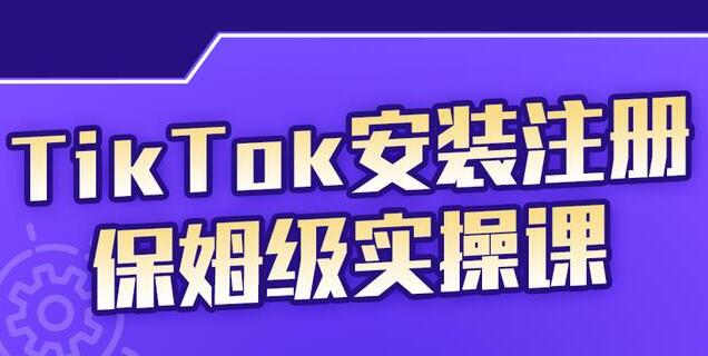 疯人院《TikTok安装注册保姆级实操课》提高你的账号运营段位-渡漳网