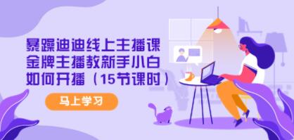 暴躁迪迪线上主播课《金牌主播教新手小白如何开播》-渡漳网