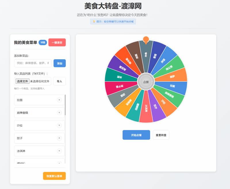 美食大转盘源码-渡漳网