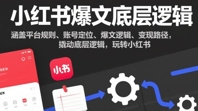 小红书爆文底层逻辑，撬动底层逻辑，玩转小红书-渡漳网