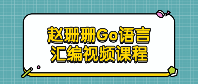 赵珊珊Go语言汇编视频课程-渡漳网