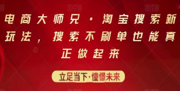 电商大师兄《淘宝搜索新玩法》搜索不刷单也能真正做起来-渡漳网