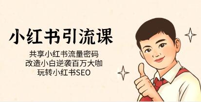 《小红书引流课》改造小白逆袭百万大咖 玩转小红书SEO-渡漳网