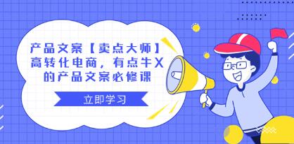 产品文案《卖点大师》高转化电商，产品文案必修课-渡漳网
