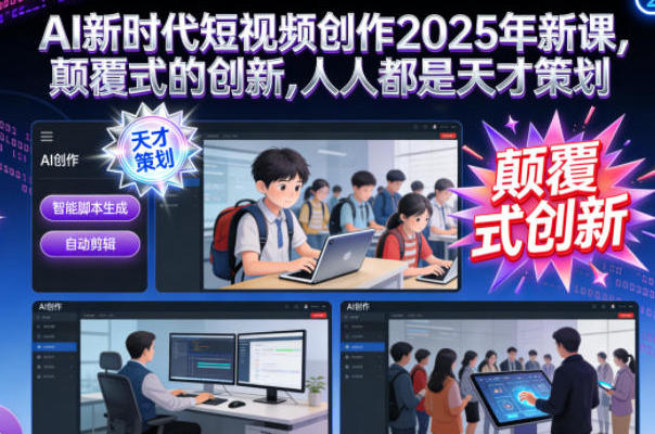 AI新时代短视频创作,颠覆式的创新,人人都是天才策划-渡漳网