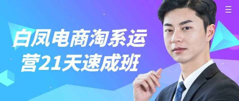 白凤电商淘系运营21天速成班-渡漳网