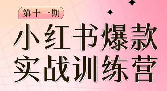 《小红书博主爆款实操营》第11期,从0-1打造赚钱IP-渡漳网