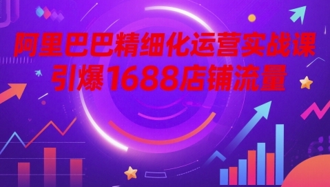 阿里巴巴精细化运营实战课,引爆1688店铺流量-渡漳网