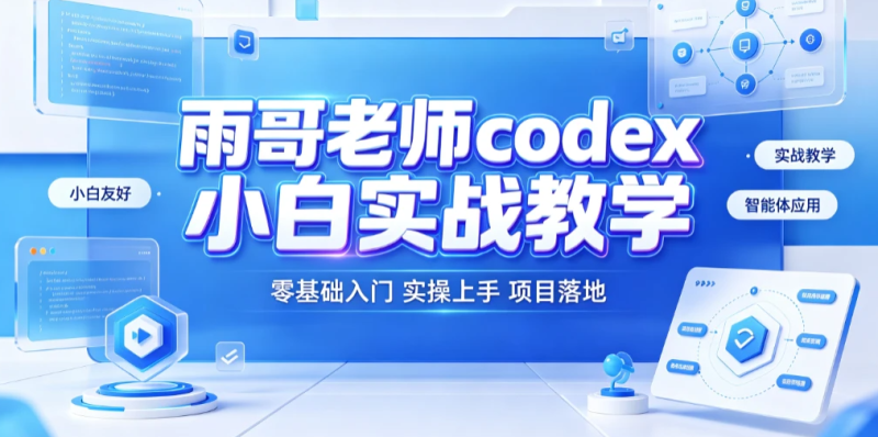 雨哥老师codex小白实战教学-渡漳网