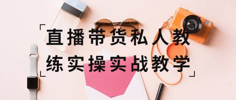 直播带货私人教练实操实战教学-渡漳网