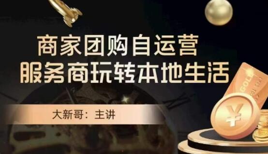 大新哥《商家团购自运营》玩转本地生活-渡漳网
