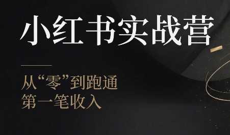 金金老师小红书实战营-渡漳网