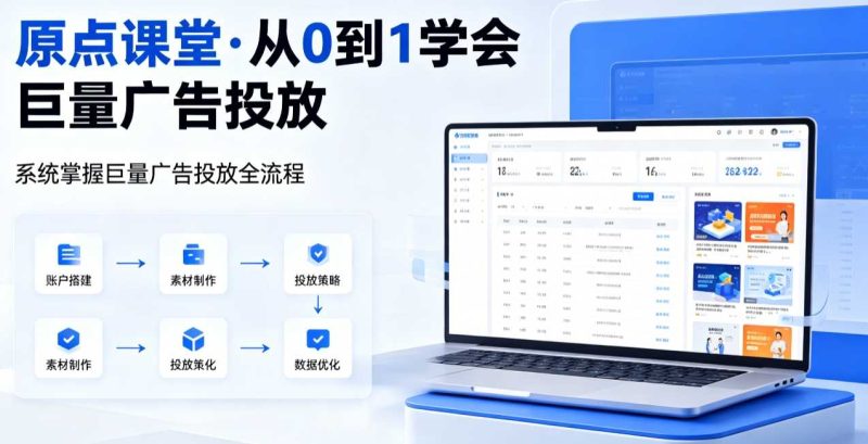 原点课堂从0到1学会巨量广告投放-渡漳网