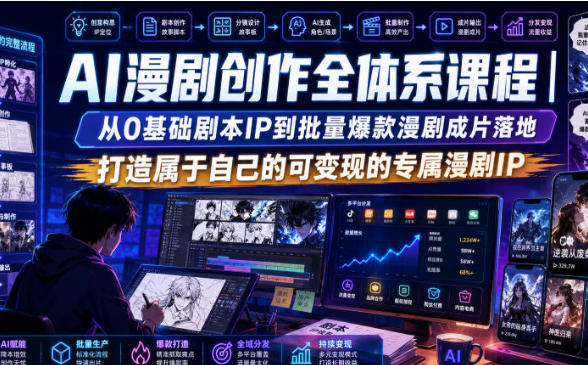 金石漫剧AI漫剧全能实战课-渡漳网