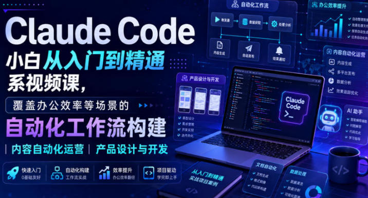 Claude Code小白从入门到精通系列视频课-渡漳网