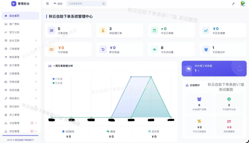 秋云彩虹云商城二开重构美化版源码