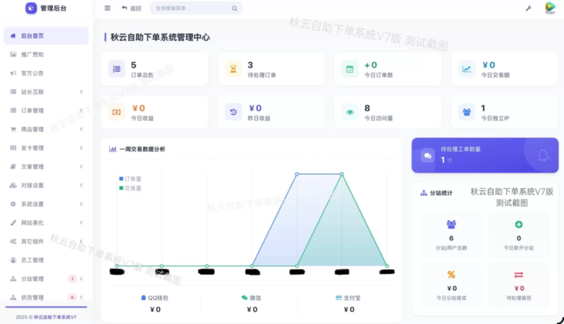 秋云彩虹云商城二开重构美化版源码-渡漳网